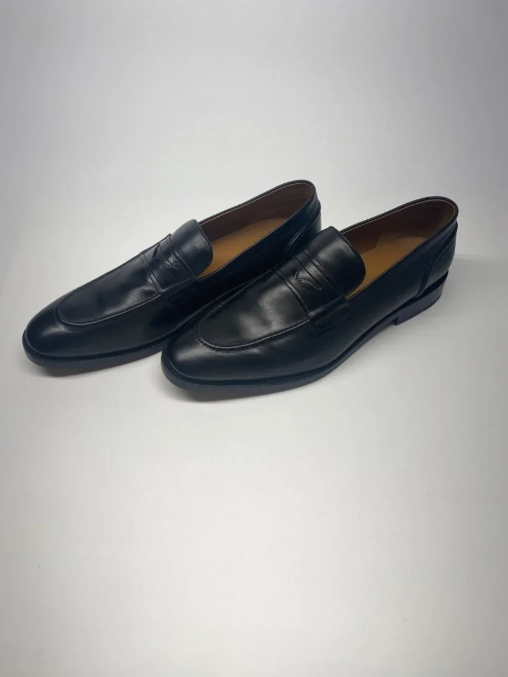 Allen Edmonds Mens RANDOLPH Slip-On Penny Loafers Black Leather Size 10.5 D